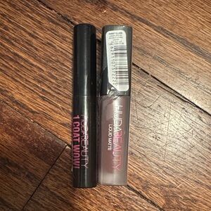 HUDA BEAUTY Liquid Matte Lipstick & 1 Coat Wow! Gloss - Mauve Taupe